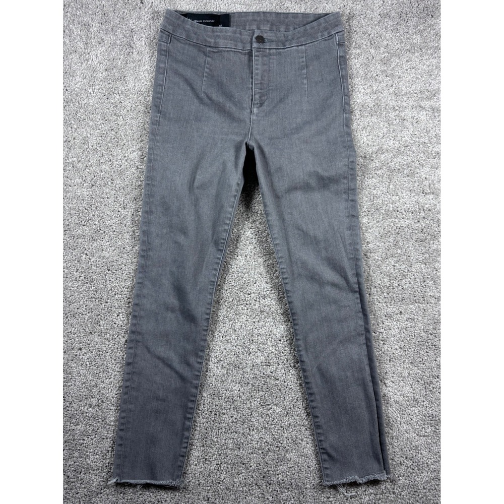 Armani Exchange Womens Gray Denim High Waisted Skinny Jeans Size 6R